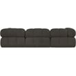 Meridian Furniture Ames Brown Boucle Fabric Modular Sectional