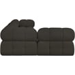 Meridian Furniture Ames Brown Boucle Fabric Modular Sectional