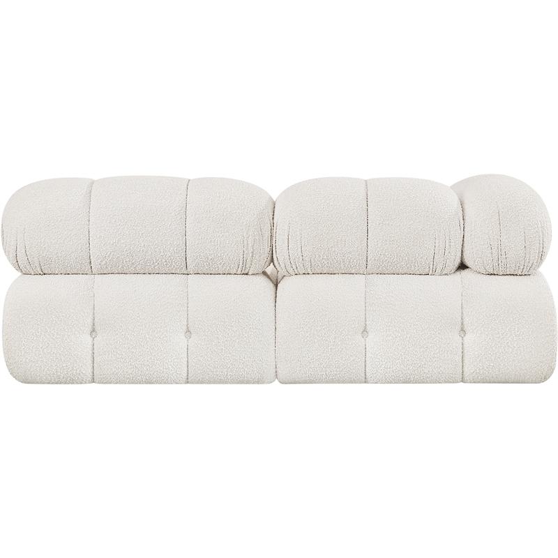 Meridian Furniture Ames Cream Boucle Fabric Modular Sofa