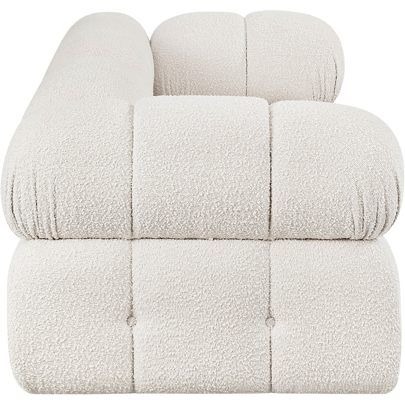 Meridian Furniture Ames Cream Boucle Fabric Modular Sofa