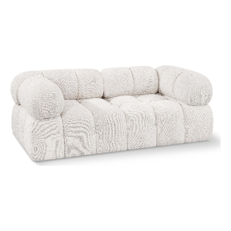 Meridian Furniture Ames Cream Boucle Fabric Modular Sofa
