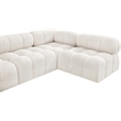 Meridian Furniture Ames Cream Boucle Fabric Modular Sectional