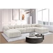 Meridian Furniture Ames Cream Boucle Fabric Modular Sectional