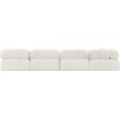 Meridian Furniture Ames Cream Boucle Fabric Modular Sectional