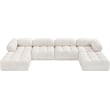 Meridian Furniture Ames Cream Boucle Fabric Modular Sectional