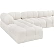 Meridian Furniture Ames Cream Boucle Fabric Modular Sectional