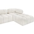 Meridian Furniture Ames Cream Boucle Fabric Modular Sectional