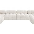 Meridian Furniture Ames Cream Boucle Fabric Modular Sectional