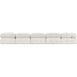Meridian Furniture Ames Cream Boucle Fabric Modular Sectional