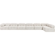 Meridian Furniture Ames Cream Boucle Fabric Modular Sectional