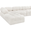 Meridian Furniture Ames Cream Boucle Fabric Modular Sectional