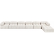 Meridian Furniture Ames Cream Boucle Fabric Modular Sectional