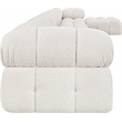Meridian Furniture Ames Cream Boucle Fabric Modular Sectional