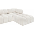 Meridian Furniture Ames Cream Boucle Fabric Modular Sectional