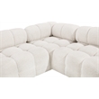 Meridian Furniture Ames Cream Boucle Fabric Modular Sectional