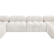 Meridian Furniture Ames Cream Boucle Fabric Modular Sectional
