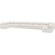 Meridian Furniture Ames Cream Boucle Fabric Modular Sectional
