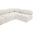 Meridian Furniture Ames Cream Boucle Fabric Modular Sectional