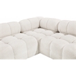 Meridian Furniture Ames Cream Boucle Fabric Modular Sectional