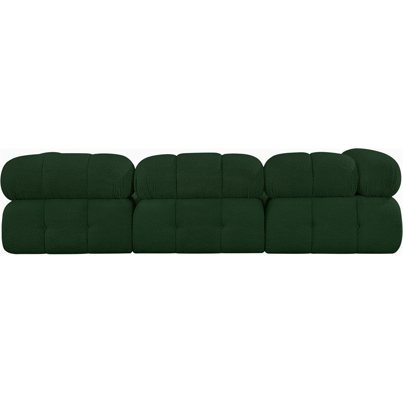 Meridian Furniture Ames Green Boucle Fabric Modular Sofa