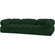 Meridian Furniture Ames Green Boucle Fabric Modular Sofa