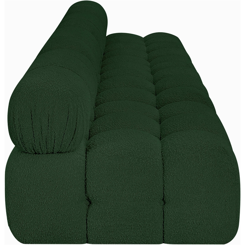 Meridian Furniture Ames Green Boucle Fabric Modular Sofa