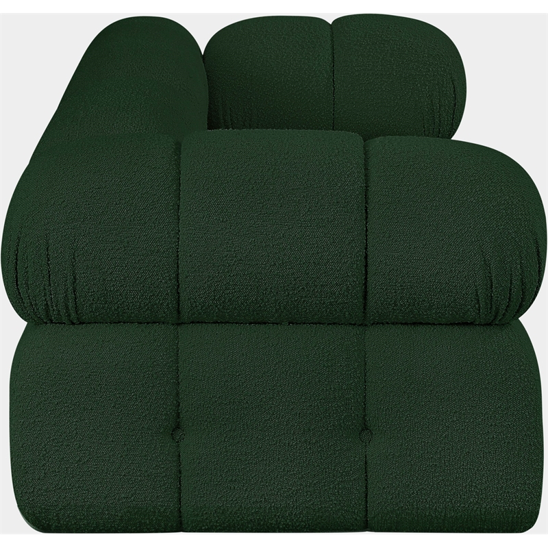 Meridian Furniture Ames Green Boucle Fabric Modular Sofa