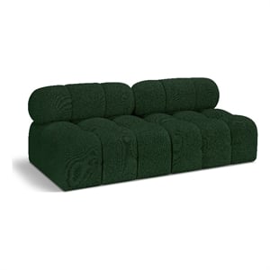 Meridian Furniture Ames Green Boucle Fabric Modular Sofa