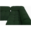 Meridian Furniture Ames Green Boucle Fabric Modular Sectional