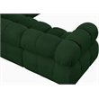 Meridian Furniture Ames Green Boucle Fabric Modular Sectional