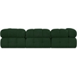 Meridian Furniture Ames Green Boucle Fabric Modular Sectional