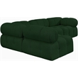 Meridian Furniture Ames Green Boucle Fabric Modular Sectional