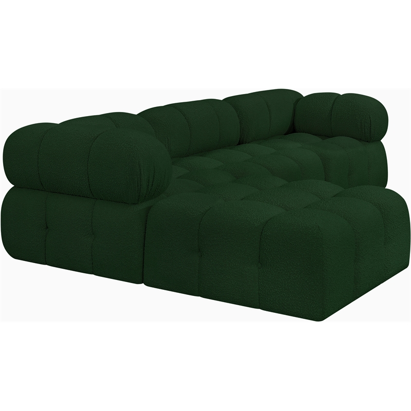 Meridian Furniture Ames Green Boucle Fabric Modular Sectional