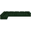 Meridian Furniture Ames Green Boucle Fabric Modular Sectional