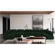 Meridian Furniture Ames Green Boucle Fabric Modular Sectional
