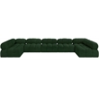 Meridian Furniture Ames Green Boucle Fabric Modular Sectional