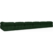 Meridian Furniture Ames Green Boucle Fabric Modular Sectional