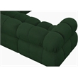 Meridian Furniture Ames Green Boucle Fabric Modular Sectional