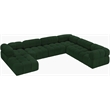 Meridian Furniture Ames Green Boucle Fabric Modular Sectional