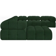 Meridian Furniture Ames Green Boucle Fabric Modular Sectional