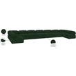 Meridian Furniture Ames Green Boucle Fabric Modular Sectional
