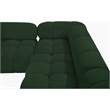 Meridian Furniture Ames Green Boucle Fabric Modular Sectional