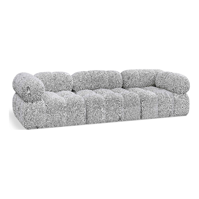Meridian Furniture Ames Grey Boucle Fabric Modular Sofa