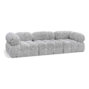 Meridian Furniture Ames Grey Boucle Fabric Modular Sofa
