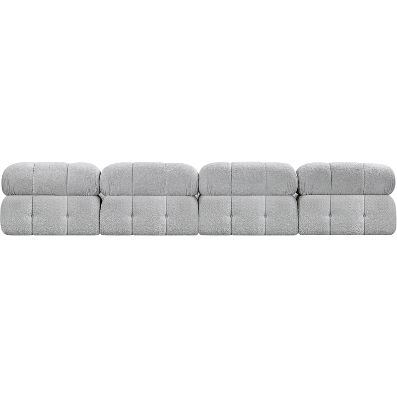 Meridian Furniture Ames Grey Boucle Fabric Modular Sofa