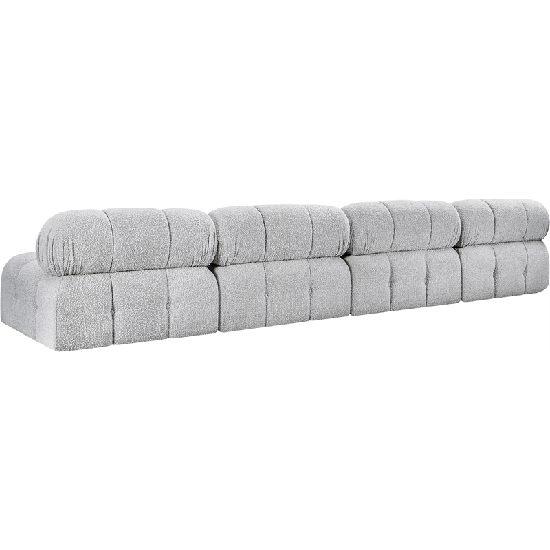 Meridian Furniture Ames Grey Boucle Fabric Modular Sofa