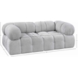 Meridian Furniture Ames Grey Boucle Fabric Modular Sofa