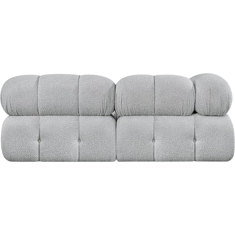 Meridian Furniture Ames Grey Boucle Fabric Modular Sofa