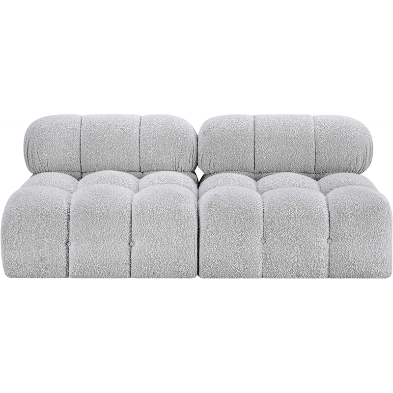 Meridian Furniture Ames Grey Boucle Fabric Modular Sofa