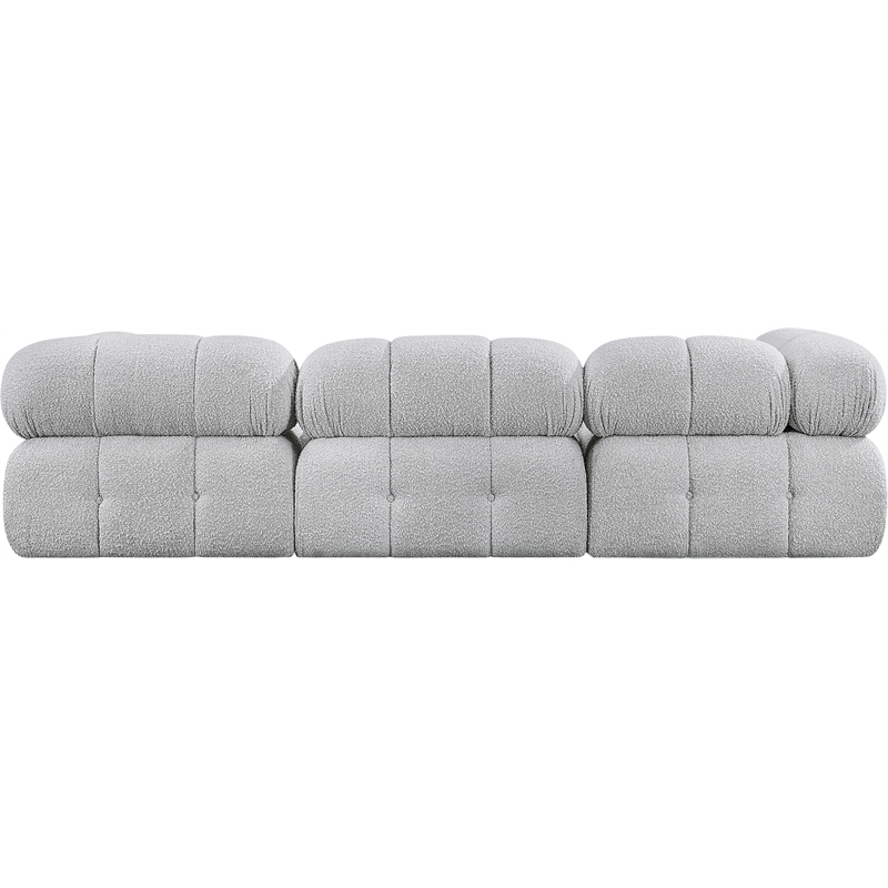 Meridian Furniture Ames Grey Boucle Fabric Modular Sectional